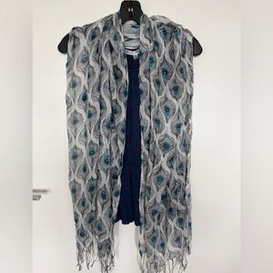 ModCloth Peacock Print Scarf